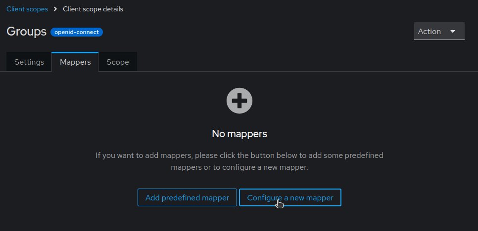 Configuring new mapper in Keycloak